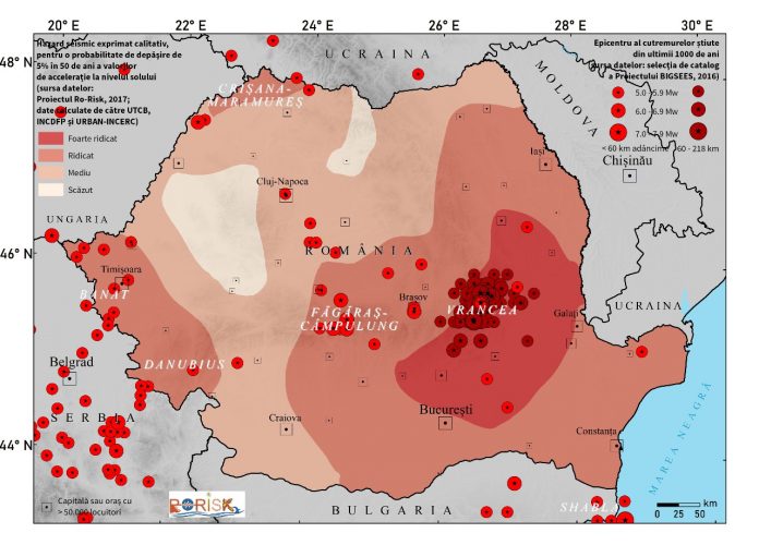 Harta risc seismic Romania